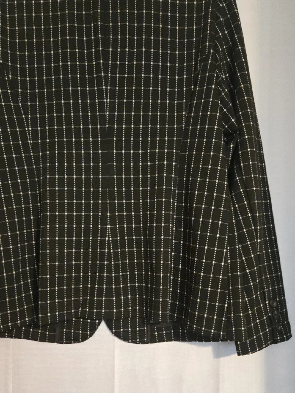 Liverpool Black Windowpane Single-Button Fitted Blazer PL NWT - Picture 8 of 12